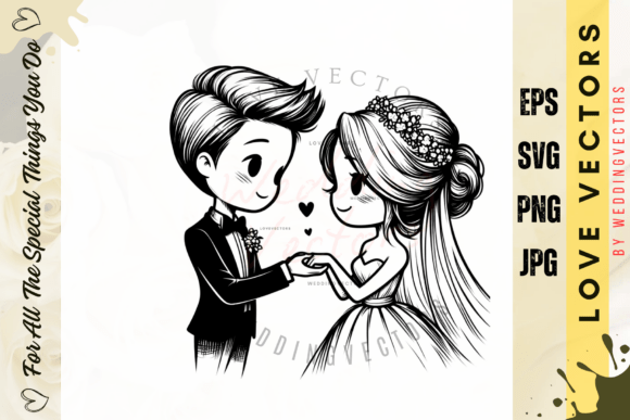 Elegant Love Illustrations: The C3617 Vector Set