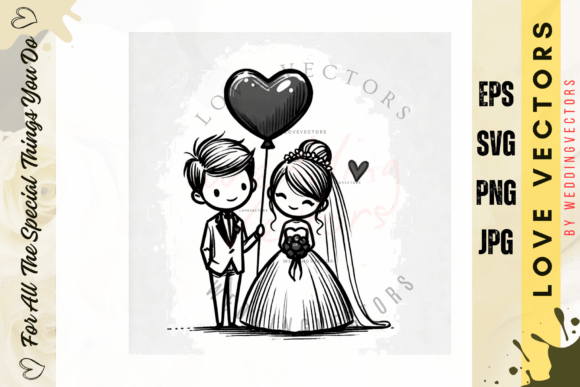 Elevate Your Designs with C3767 Wedding Vectors