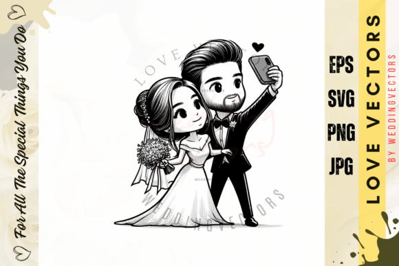 Minimalist Wedding Vectors: The Charm of C3242