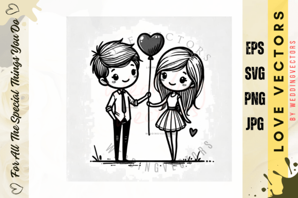 Wedding Couple and Love Vectors - C2646: Your Design Toolkit