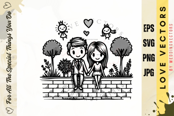 Wedding Couple and Love Vectors - C267: A Gentle Touch for Your Creative Projects