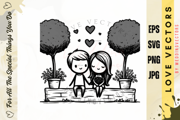 Wedding Couple and Love Vectors - C269: A Modern Take on Romance