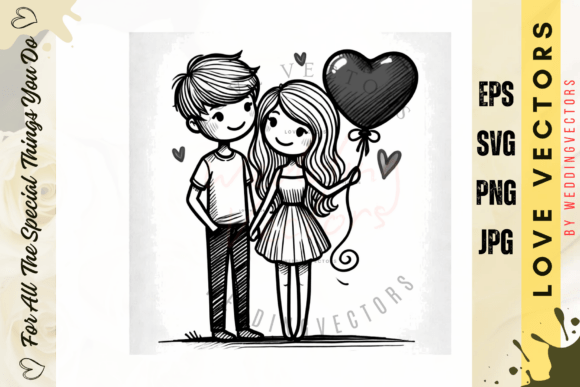 Wedding Couple and Love Vectors - C2690: A Designer's Guide to Romantic Assets