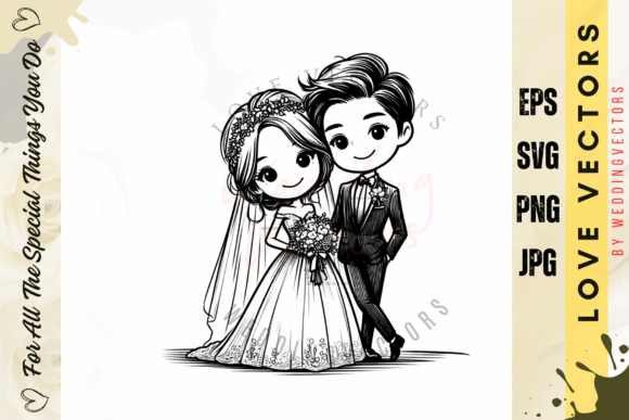 Wedding Couple and Love Vectors - C2717: A Designer's Toolkit for Romance
