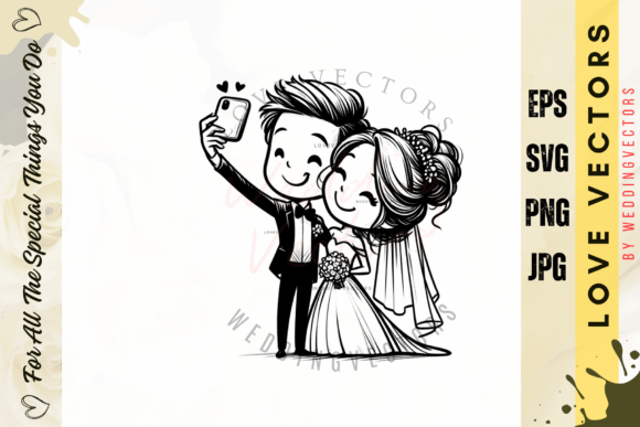 Wedding Couple and Love Vectors - C3194: A Designer's Guide