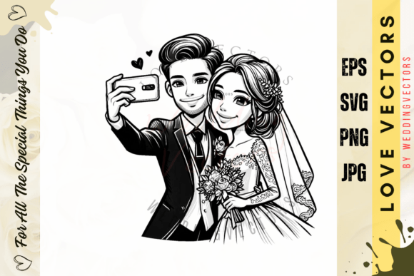 Wedding Couple and Love Vectors - C3206: A Designer's Asset