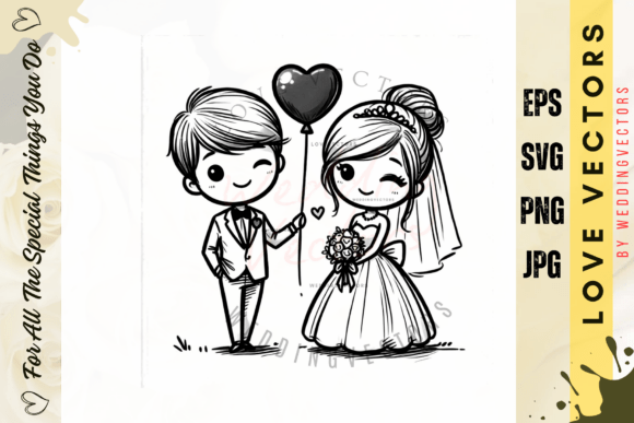 Wedding Couple and Love Vectors - C3219: A Designer's Guide