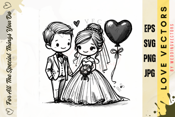 Wedding Couple and Love Vectors - C3223: A Design Deep Dive