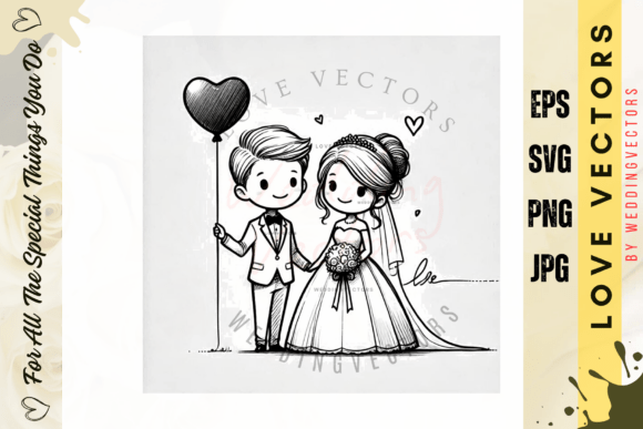 Wedding Couple and Love Vectors - C3291: A Designer's Guide