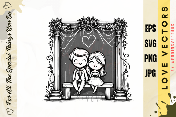 Wedding Couple and Love Vectors - C361: A Designer's Toolkit for Romance