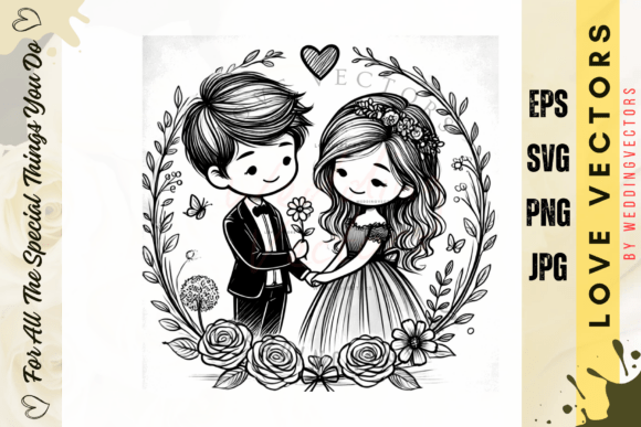 Wedding Couple and Love Vectors - C3655: A Designer's Guide