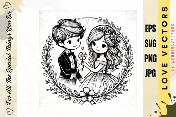 Wedding Couple and Love Vectors - C3677: A Designer's Guide