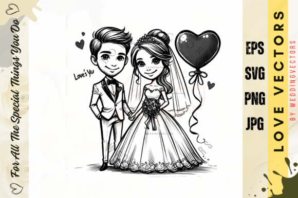 Wedding Couple and Love Vectors - C3679: A Designer's Guide