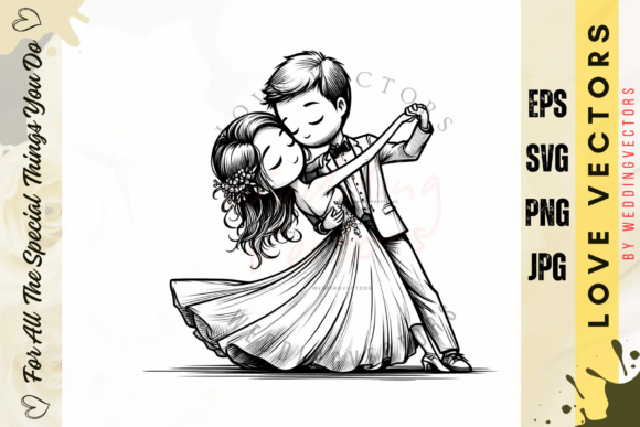 Wedding Couple and Love Vectors - C3686: A Designer's Guide to Romantic Assets