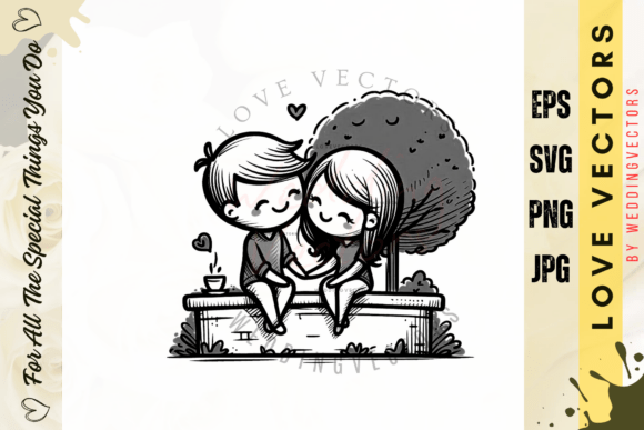 Wedding Couple and Love Vectors - C375: Elevate Your Designs