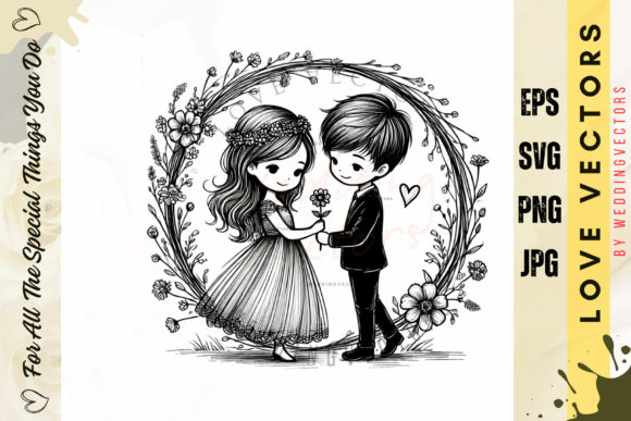 Wedding Couple and Love Vectors - C380: A Designer's Guide to Elegant Romance